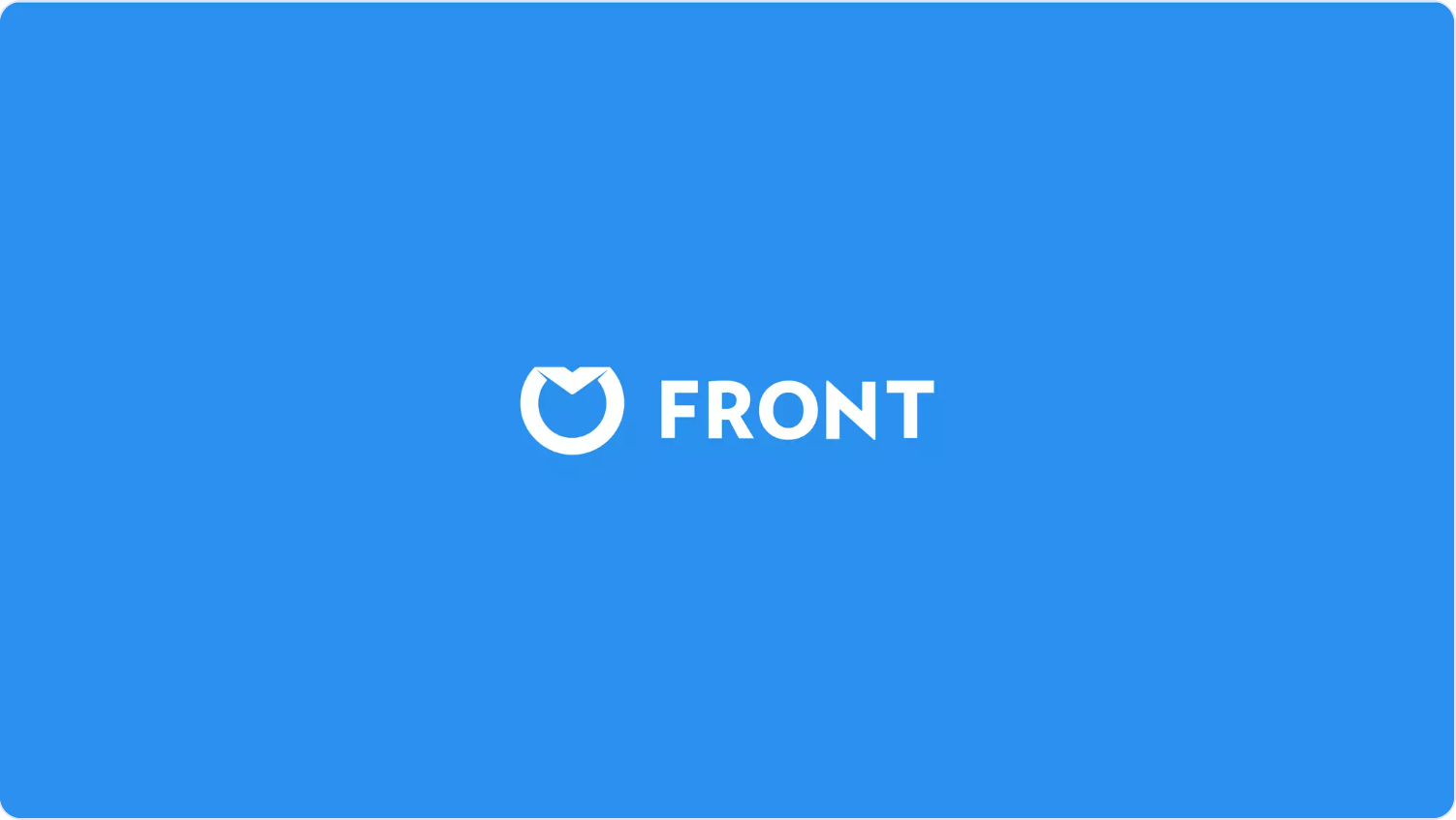 Original slide 1: the Front logo on a blue background.